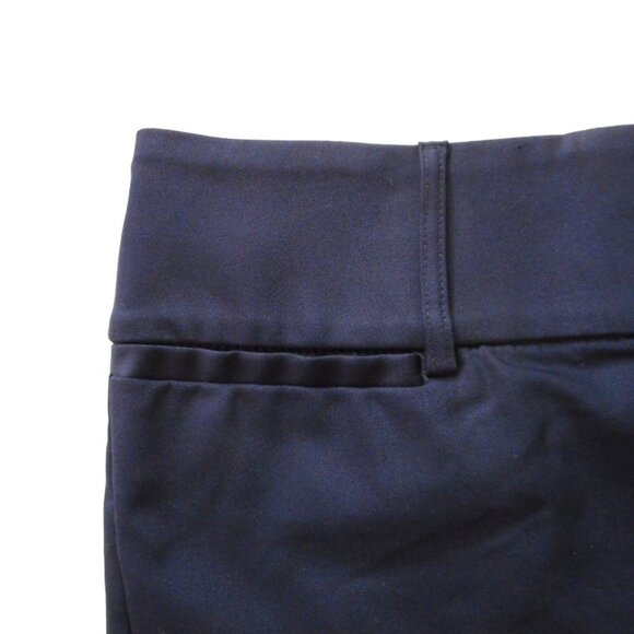 Lane Bryant Pants 16 Blue Cotton Blend Stretch Capri Pockets Slits Casual - Picture 8 of 12